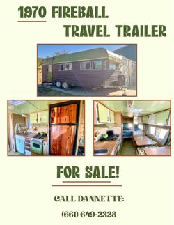 1970 Vintage Fireball travel trailer