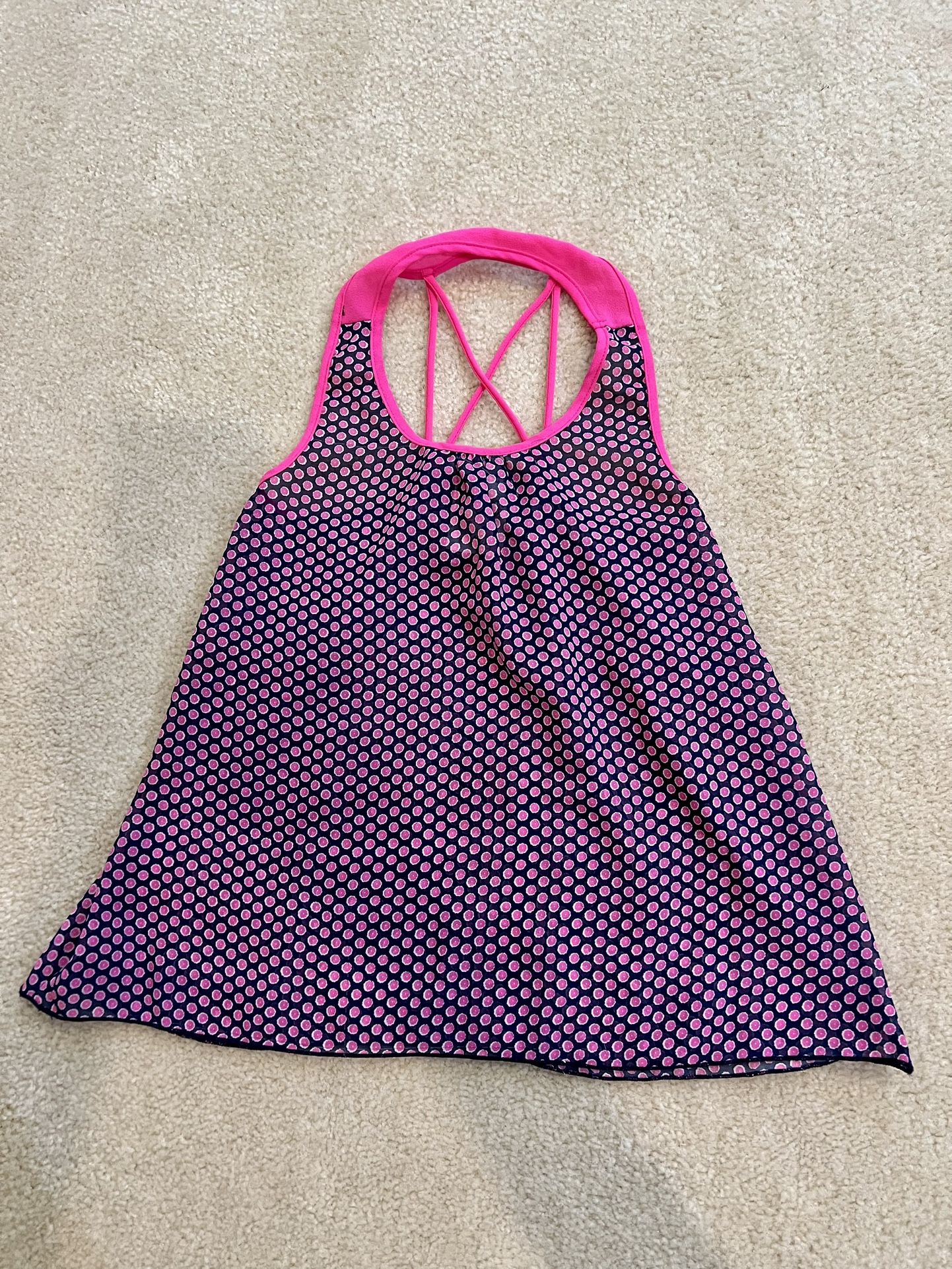 Kiddo By Kate Girls pink/navy Tunic Size 10 