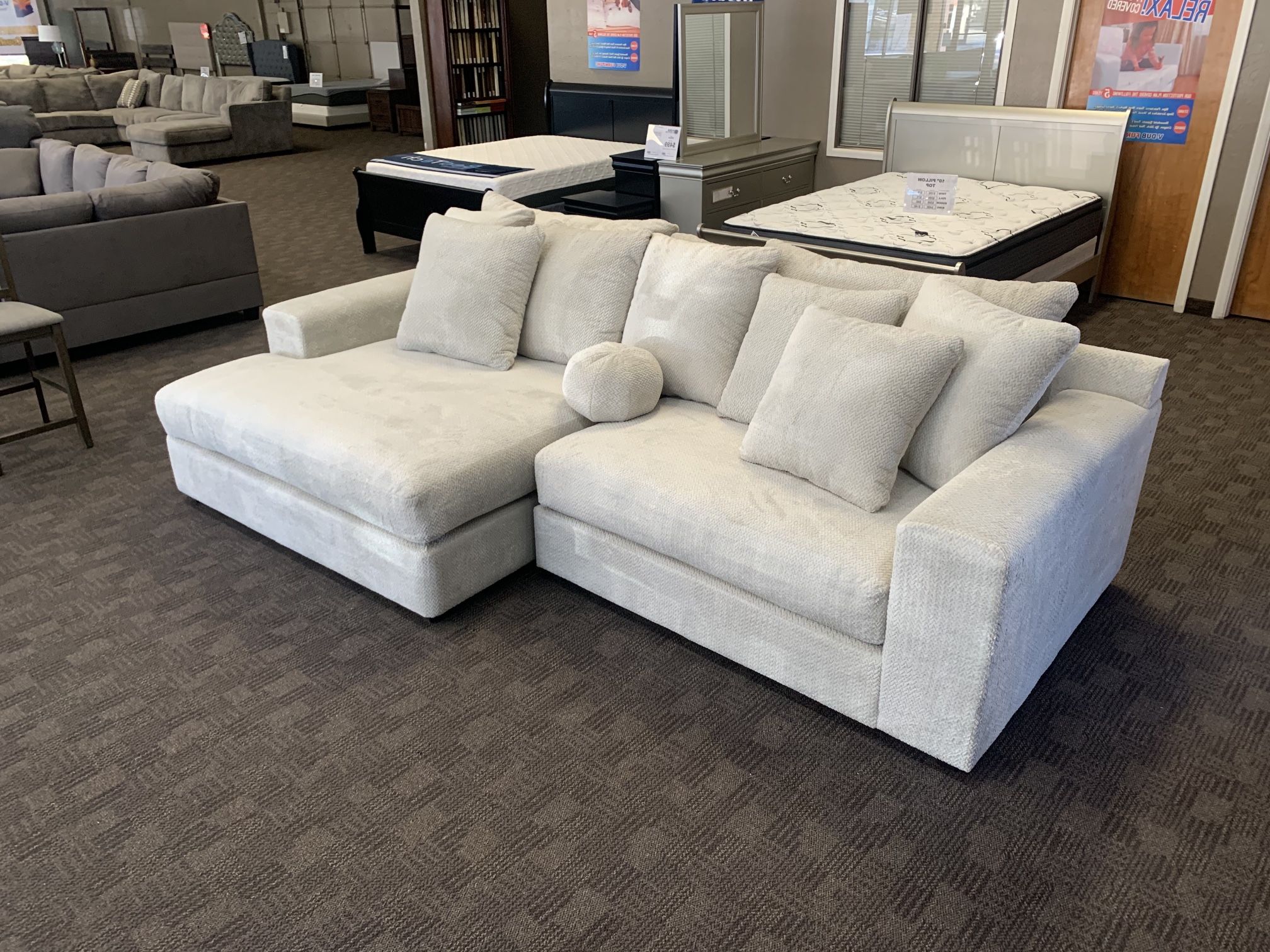 Cream Beige Over Sized Sectional