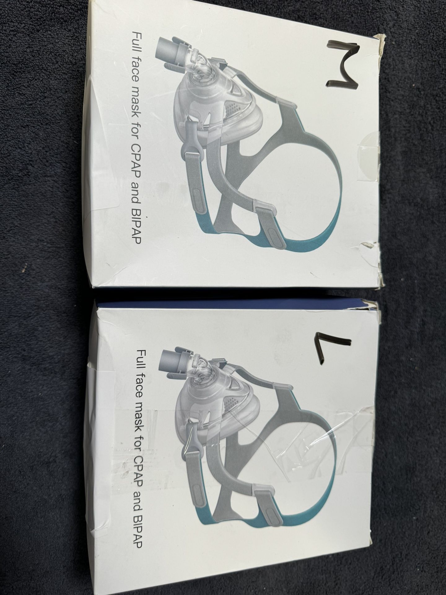 Full face mask for CPAP and BIPAP Lot Of 2 Size M + L