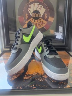 Nike Air Force 1 Low - Grey/Black/Volt Neon (Brand New)