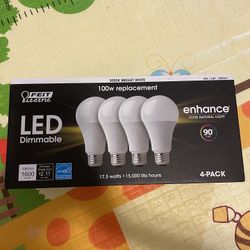 Dimmable LED, Daylight 3000K, Energy Efficient 100 Watt Replacement (Only Uses 17.5 Watts) •15,000 Life Hours, Lasts up to 13 Years •ENER