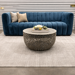 MODERN BLUE VELVET 3-SEATER SOFA  TUFTED LUXURY SOLID WOOD LEGS