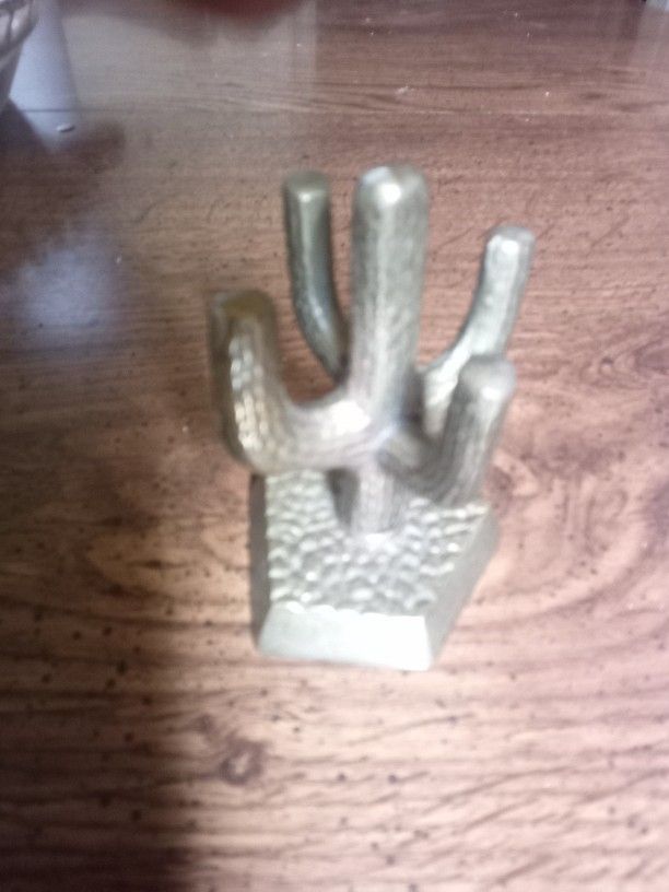 Solid Brass Miniature Cactus $16