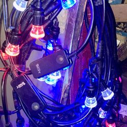 Atomi Smart Color-Changing Bluetooth String Lights–48ft Total Length Used 