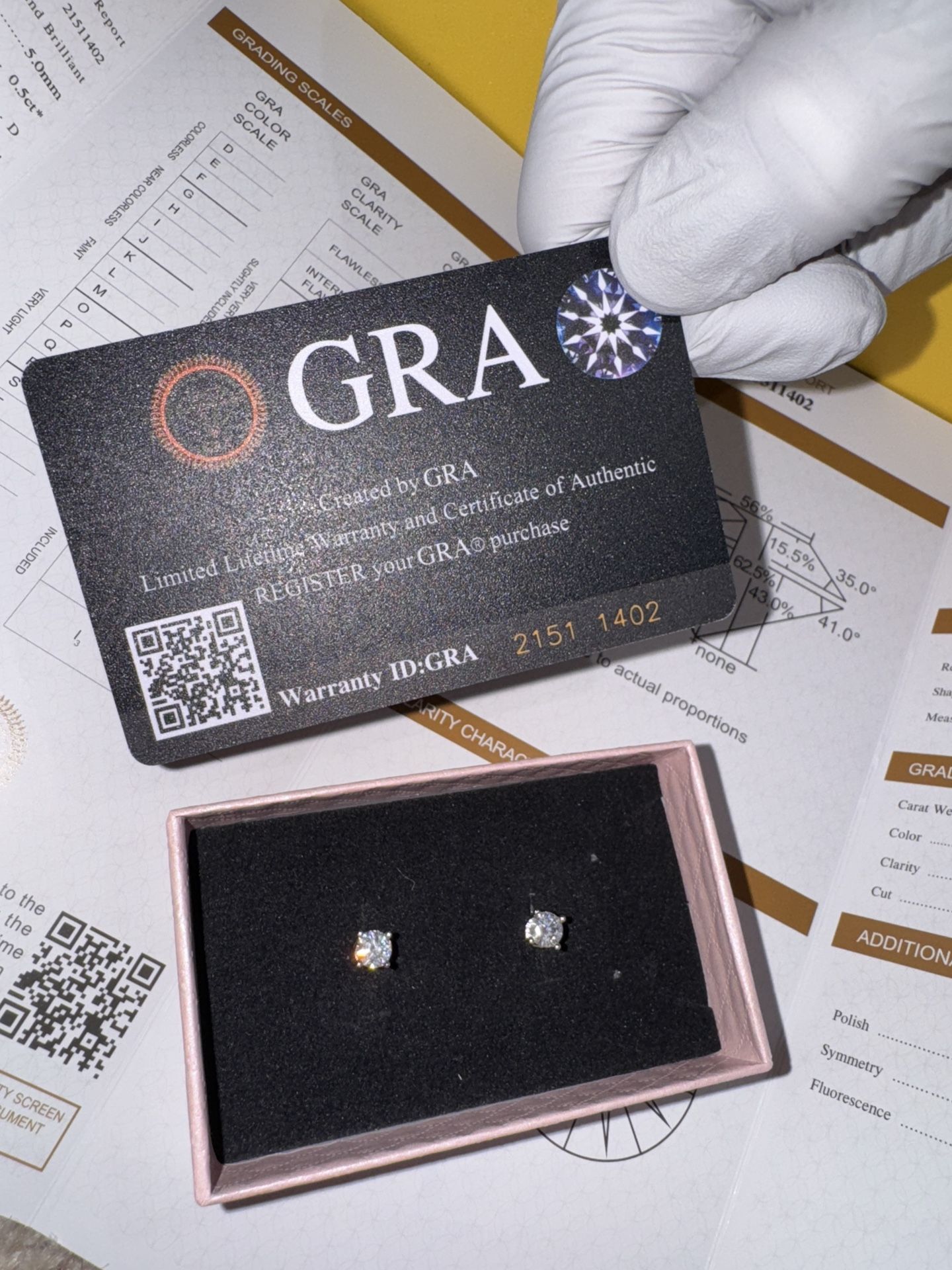 Moissanite Stud Earrings 