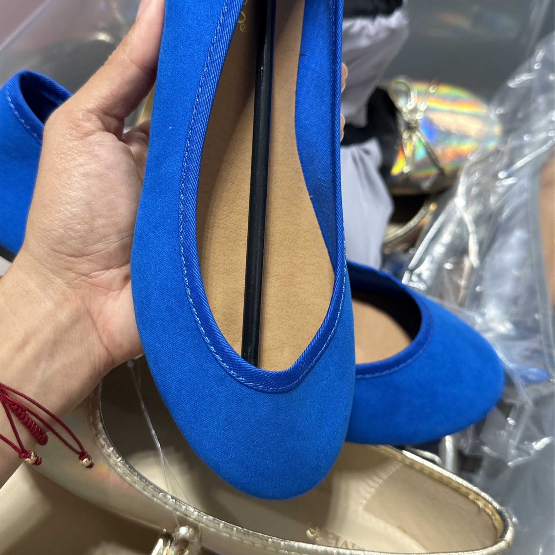 Blue Ballerinas Flat Shoes Size 6