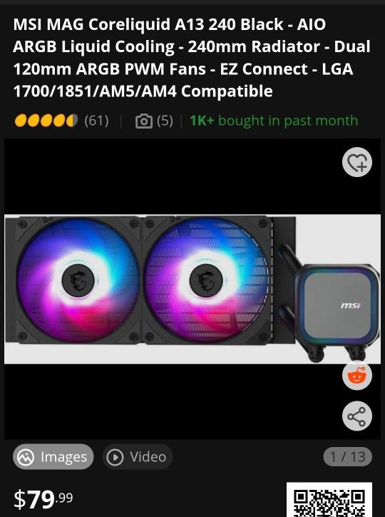 MSI MAG Coreliquid A13 240 Black