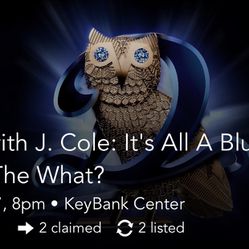 Drake, J Cole & Lil Durk  GA FLOOR SEATS Tickets x2 2/27/24 Key bank Center Buffalo It’s All A Blur. Big As The What Tour 