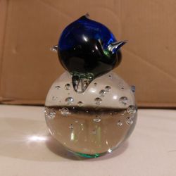 Glass Dolphin Paper Weight
