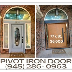 Pivot iron door 77 x 81