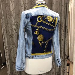 Designer Jean  Gap Jacket With Unique Estée Lauder Detail