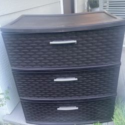 Indoor Outdoor Storage Weatherproof Small 3 Drawer Dresser Perfect For Entertaining Supplies Or Towels Or Clothes Or Toys