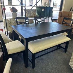 Dining Table With 4 Chairs And A Bench 