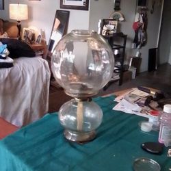 Antique Glass Kerosene Lamp,Very old.