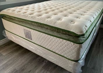 Queenn Organic Hybrid Gel Pillowtop Matresandboxspring