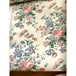 Vintage Floral Rose Wallpaper C&A 5073 Coverings Croquette Cottage Rare Find