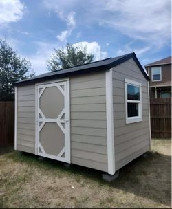 8x12 gable shed with paint and caulking included
