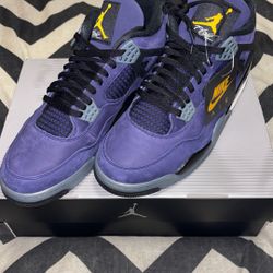Nike Air Jordan 4 Retro Lakers Imperial Purple 12.5 (Read Description) 