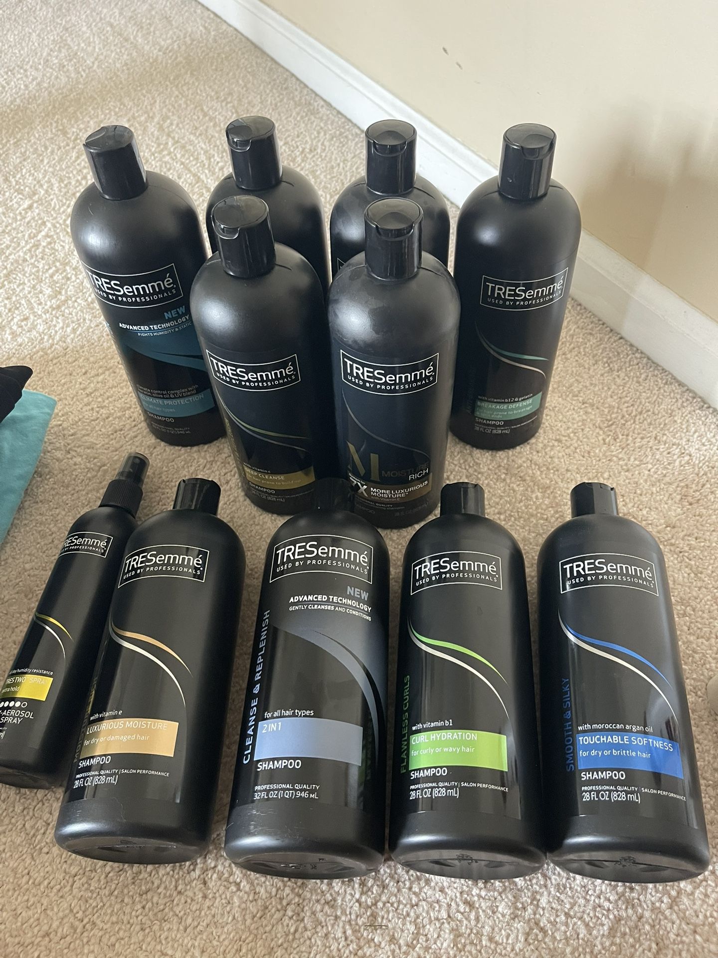 Lot Of Tresemme Shampoos / 1 Hair Spray