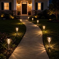 8 piece Solar LED Pathway Lights