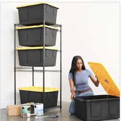 SafeRacks Storage Bin Rack, 5 Tote Capacity, NSF Certified