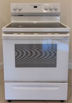 White Electric Cooktop Oven Range