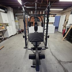 Vesta All In One Smith Machine | Multi-Use Adjustable Bench w/ Precher Curl And Leg Extension | Fitness | Home Gym | Squat Rack |FREE DELIVERY 🚚