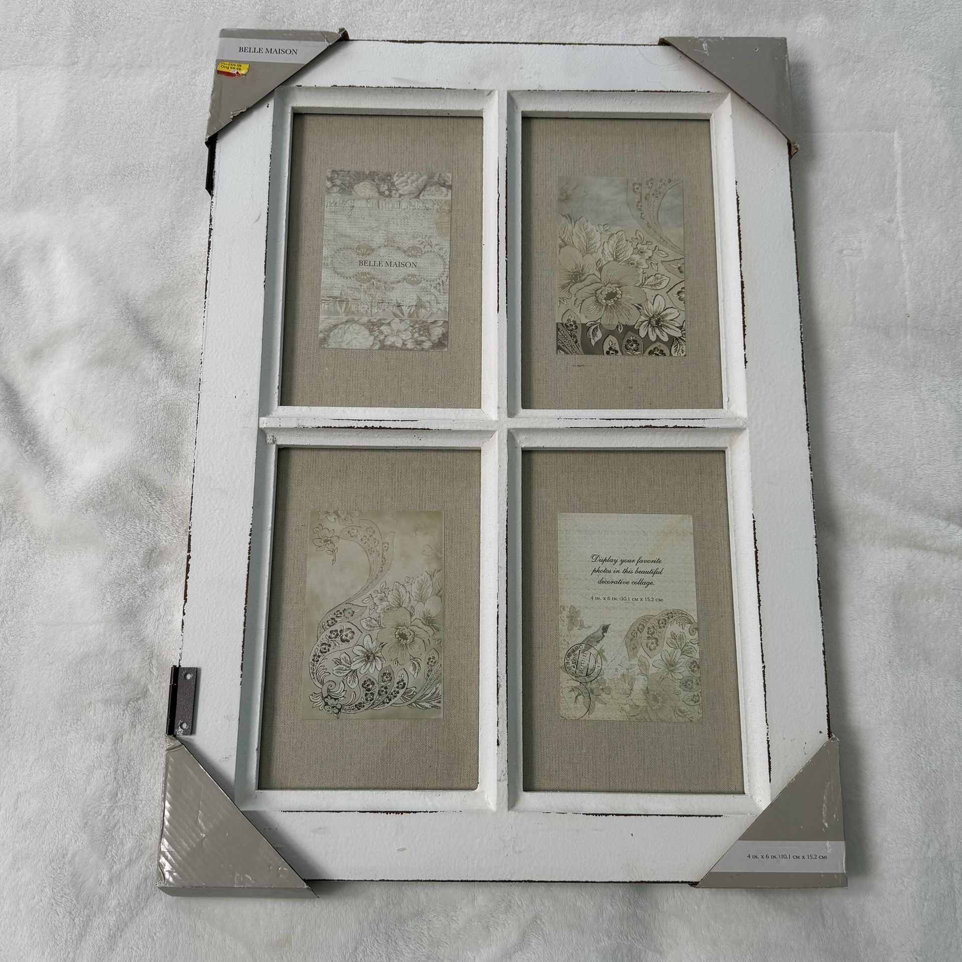 Belle Maison Farmhouse 4-Opening 4" x 6" Collage Frame