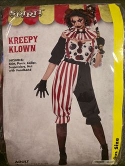 Adult Kreepy Klown Plus Size Halloween Costume