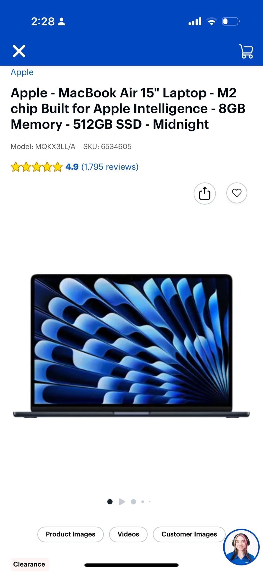 MacBook Air 15” M2 Chip