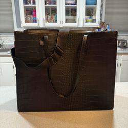 Beis - The Large Work Tote - Black Croc