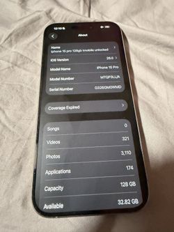 Apple Iphone 15 Pro 128gb Natural Titanium T-mobile (Unlocked)