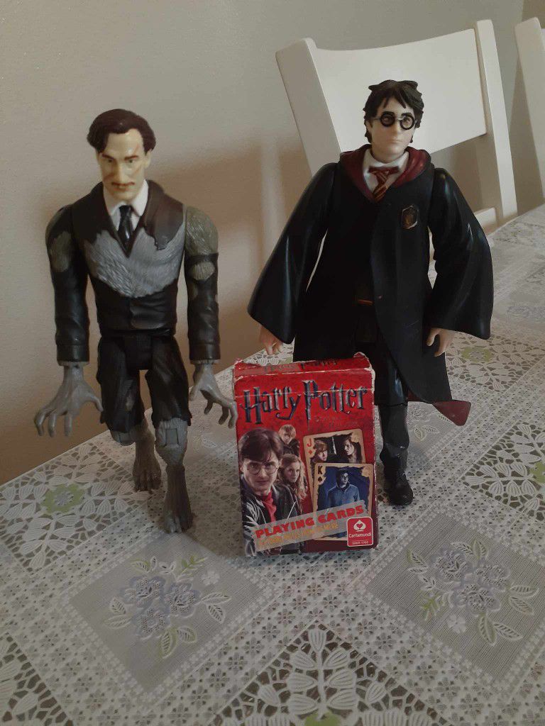 Harry Potter And Transforming Professor Action Figure Mattel And Playing Cards