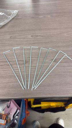 Galvanized Steel Tent Stakes Set of 8