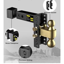 2.5" Adjustable trailer hitch  6" Drop