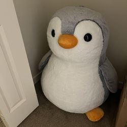 Jumbo Aurora Pompom Penguin – 34” Plush – Like New!