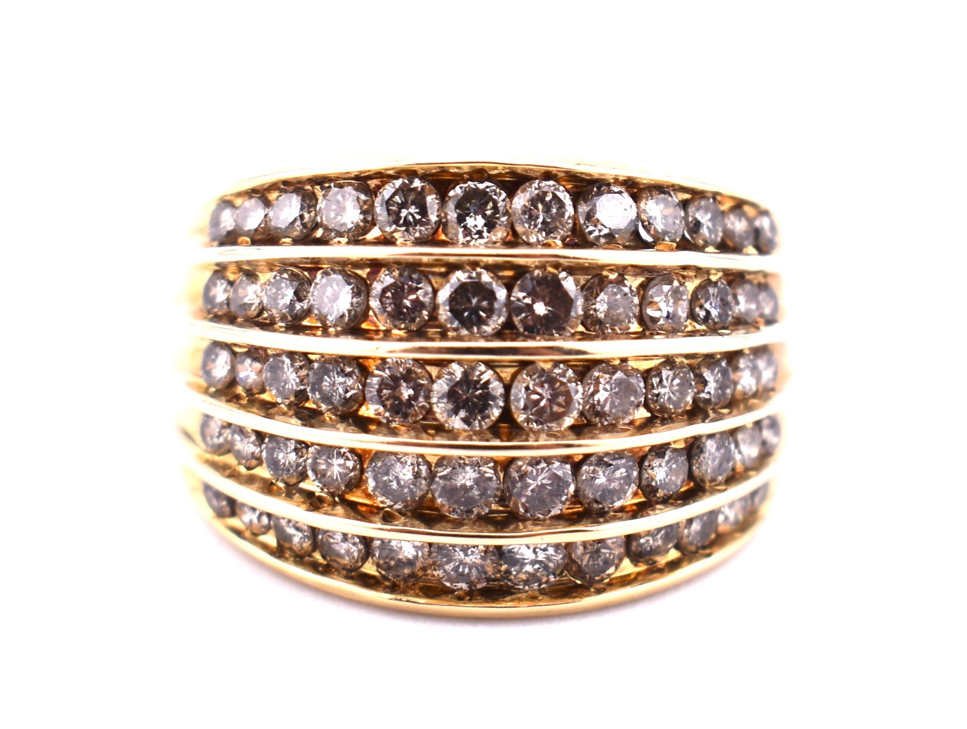 Lady’s 10kt Gold Cluster Diamonds Ring
