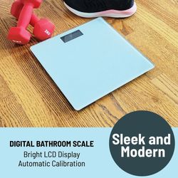 BRAND NEW IN BOX HandySolutionsLCD DigitalBathroomScale w/Tempered Glass 