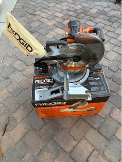 RIDGID15 Amp 10 in. Corded Dual Bevel Miter Saw with LED Cut Line Indicator