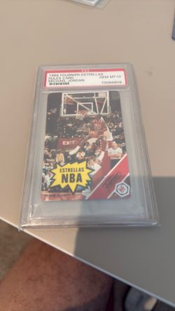 1988 Fournier Estrellas Rules Card Michael Jordan PSA 10