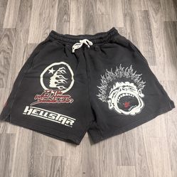 Hellstar Records Sports Flame Shorts 