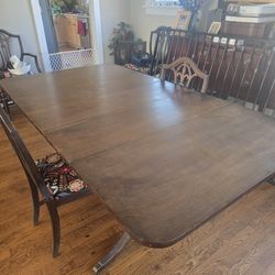 Antique Drop Leaf Table and 5 Chairs