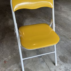  Vintage Yellow Vinyl Folding Chairs