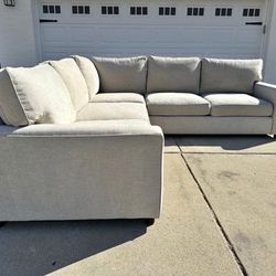 Pottery Barn Comfort Modern Square Arm 3-Piece L-Shaped Sectional