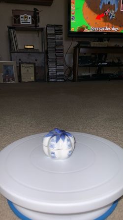 Blue and White Porcelain Pumpkin trinket Box