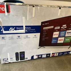 55” HD - UHD 4k Tv TCL Roku Tv