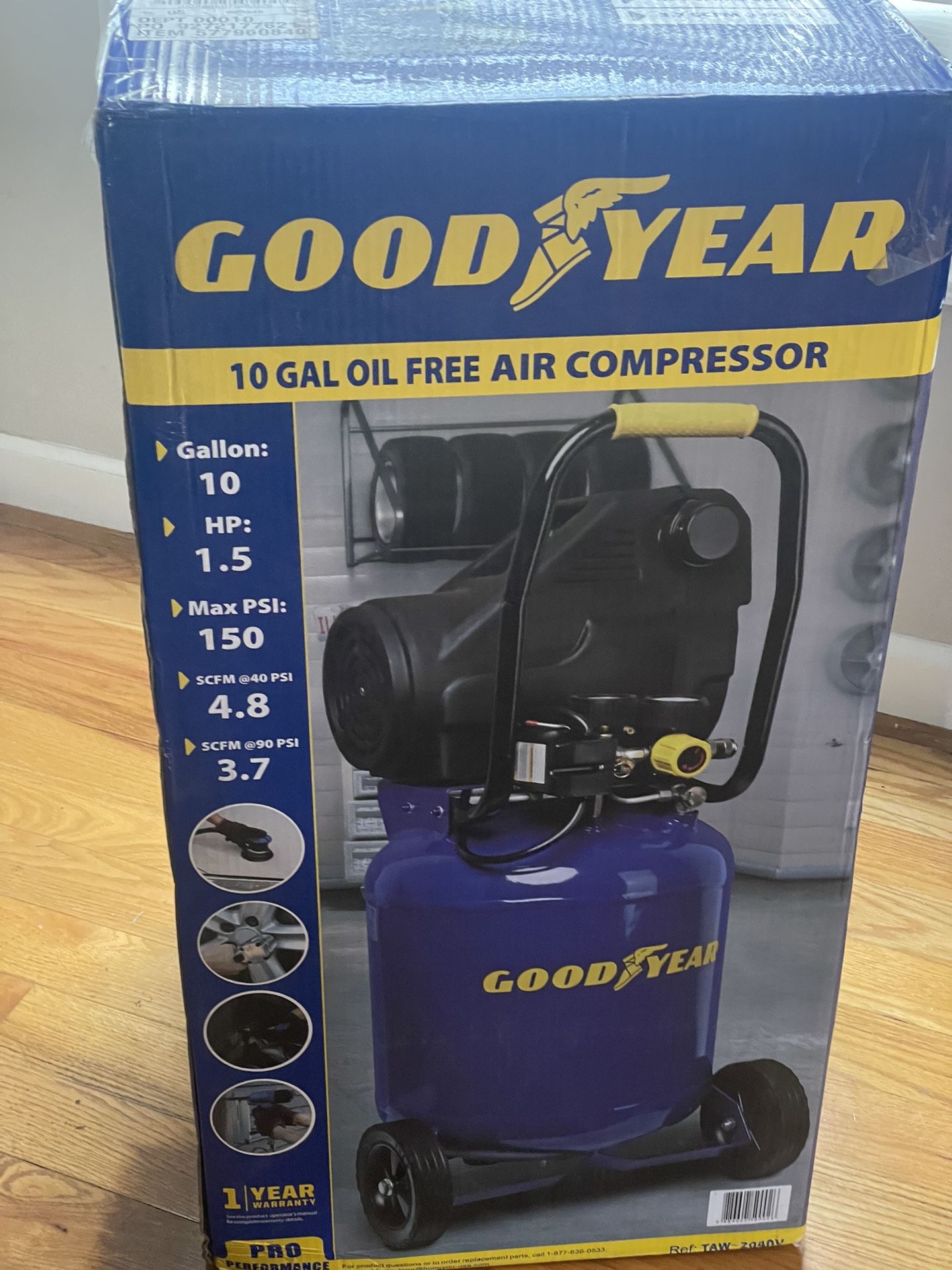 Brand New! 10 Gal Oil Free Air Compressor