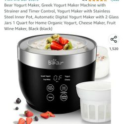 Bear Yogurt Maker, Greek Maker Automatic Digital Machine Strainer Timer Control