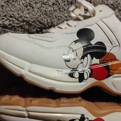 Mickey Mouse Gucci Leather Tenis Shoes 